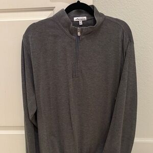 Peter Millar  Charcoal Zip-Up Sweater